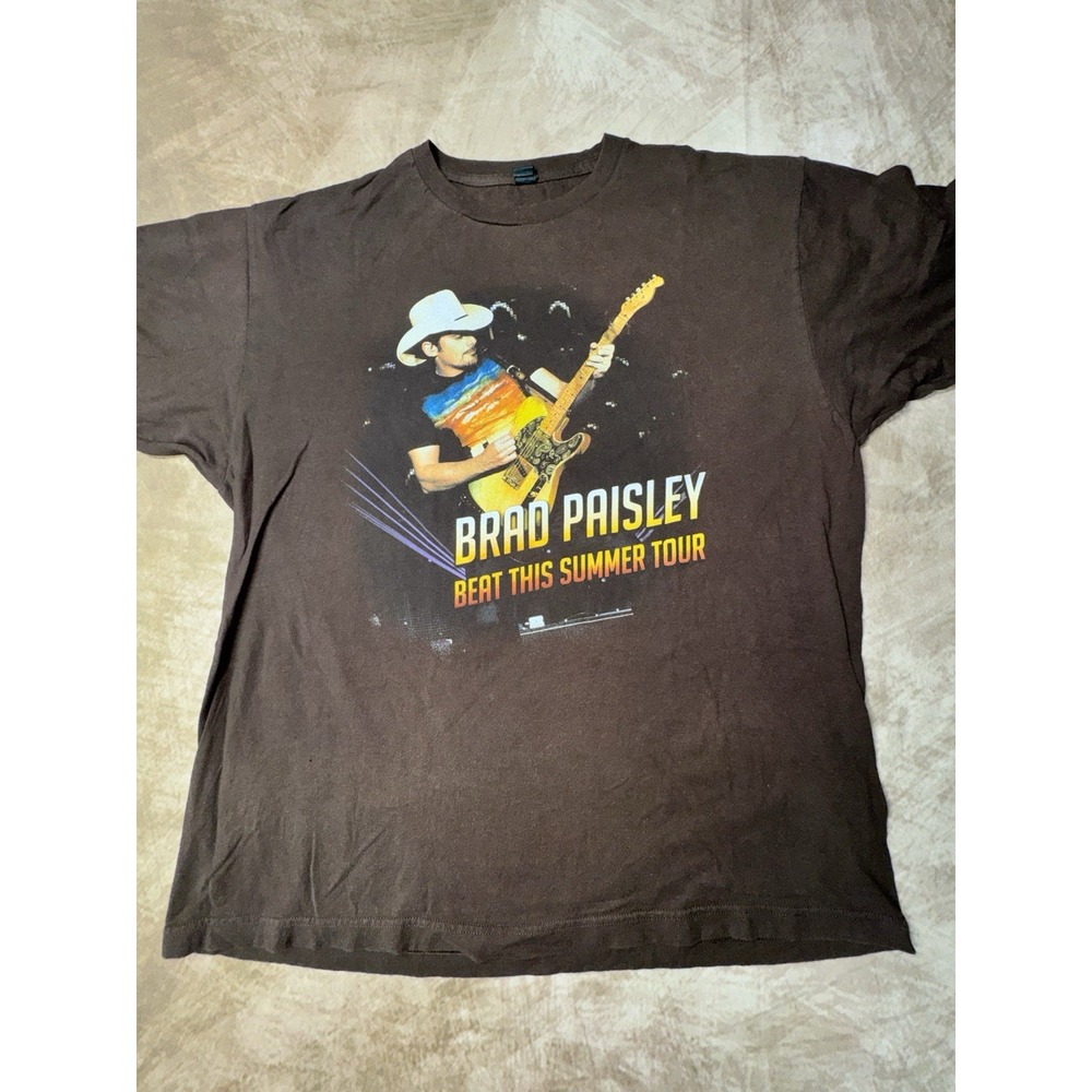 Brad Paisley Shirt Short Sleeve Crew Neck Concert Shirt Band Tee Country L